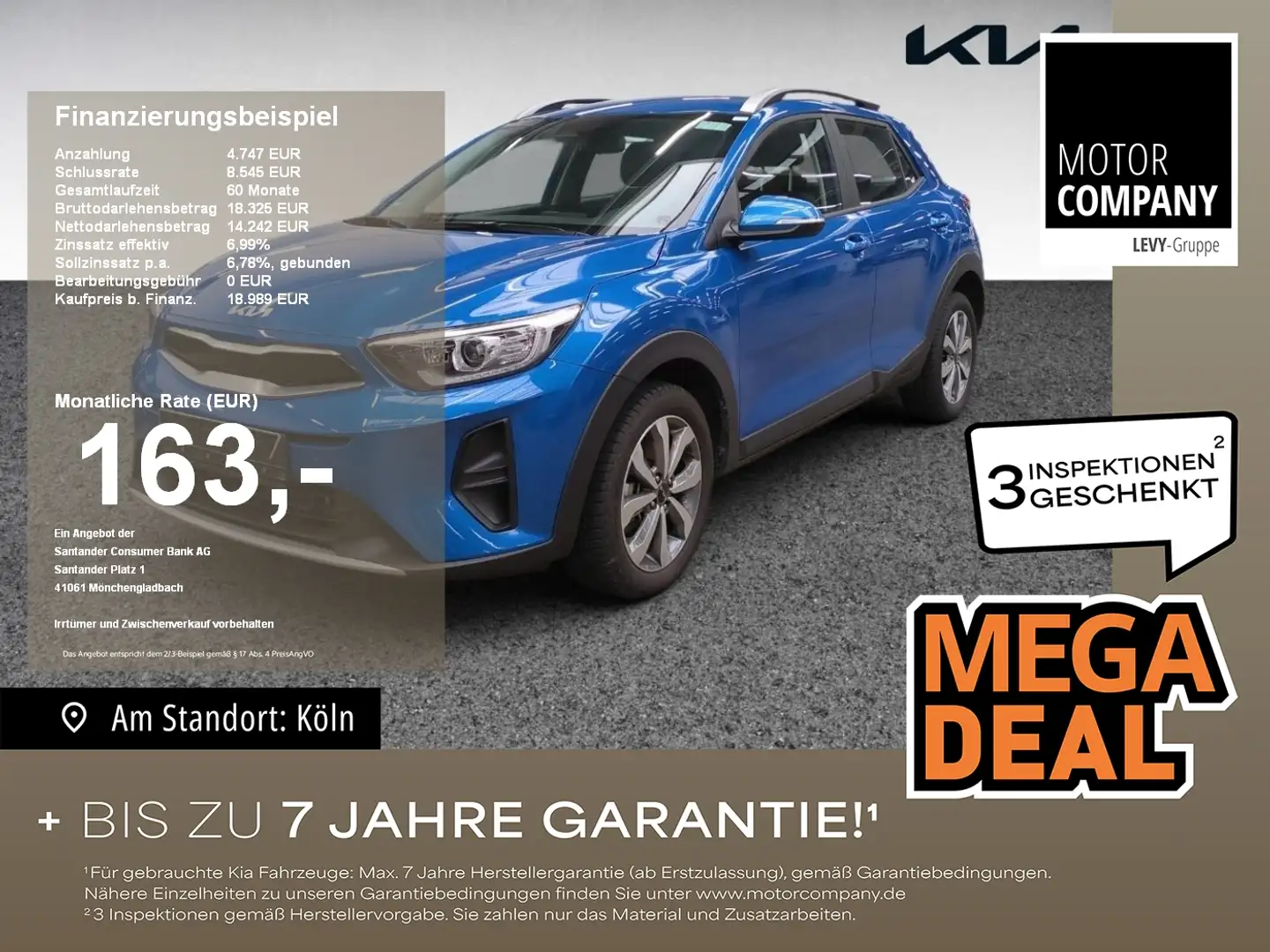 Kia Stonic 1.0 T-GDI Vision +MY25+Allwetter+Navi+R.Ka Blau - 1