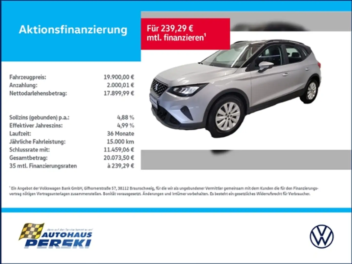 SEAT Arona 1.0 TSI Style DSG  KLIMA, NAVI, LED, RÜCKFAHRKAME Silber - 1