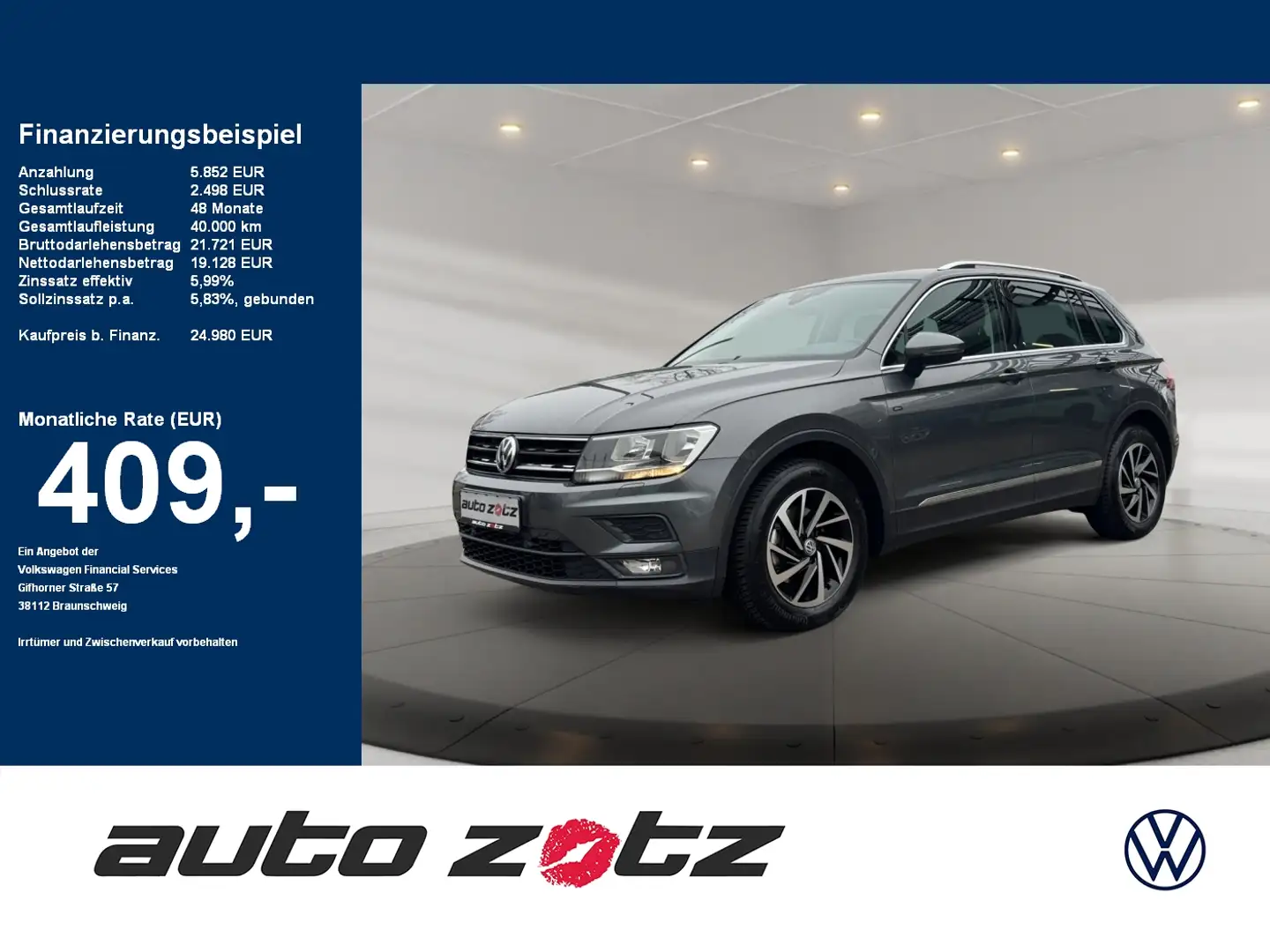 Volkswagen Tiguan JOIN 1.5 TSI ACT OPF 110 kW 7-Gang-DSG LM Gris - 1