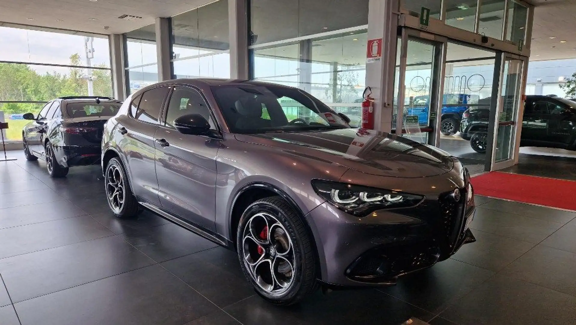 Alfa Romeo Stelvio 2.2 Turbodiesel 210 CV AT8 Q4 Veloce - AZIENDALE Gri - 2