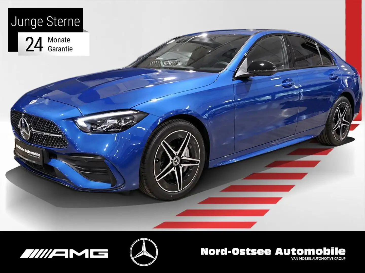 Mercedes-Benz C 180 EDITION AMG NIGHT BURMESTER 360° Bleu - 1
