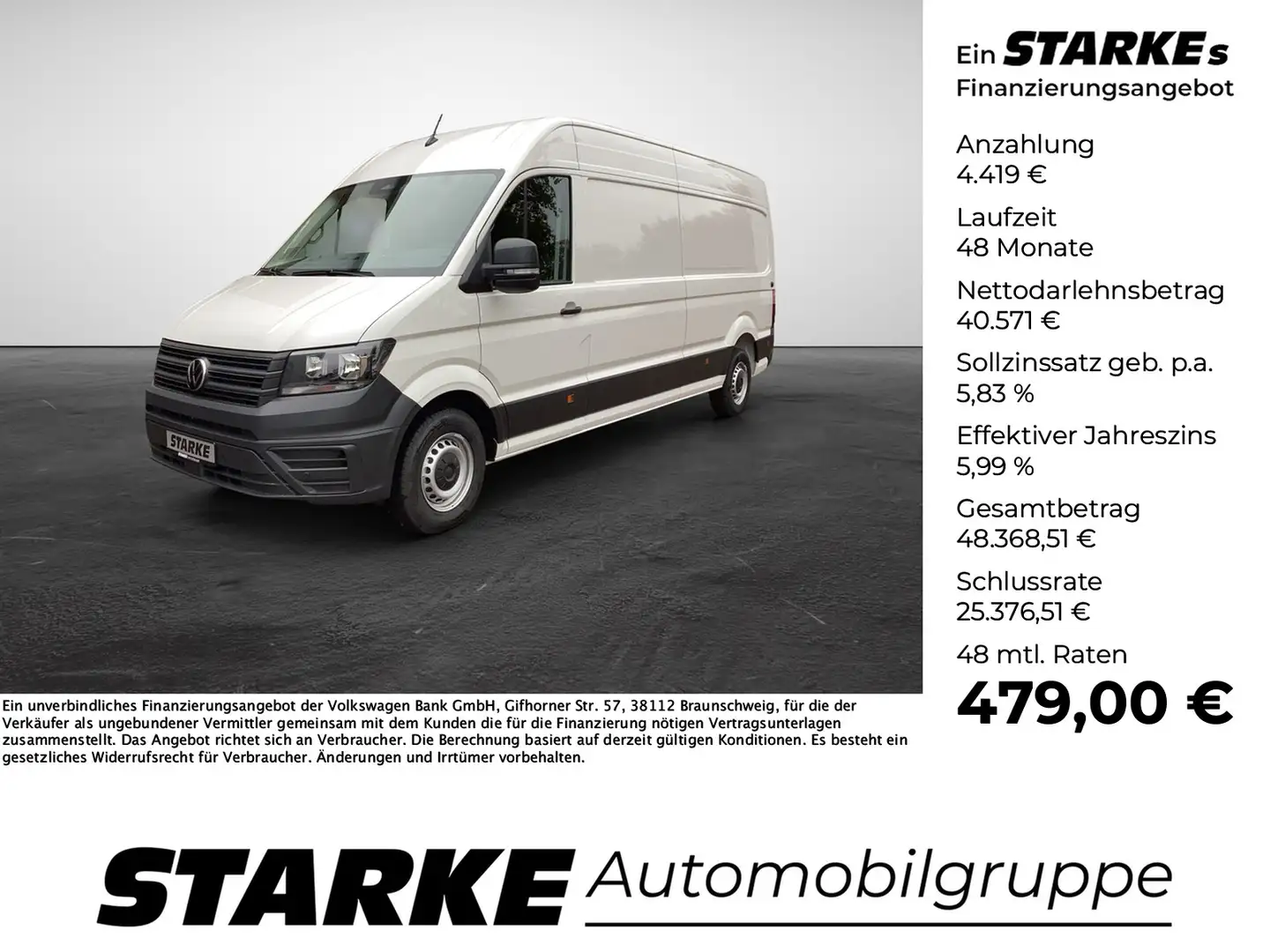 Volkswagen Crafter 35 Kasten 2,0 TDI LR Hochdach L4H3 Weiß - 1