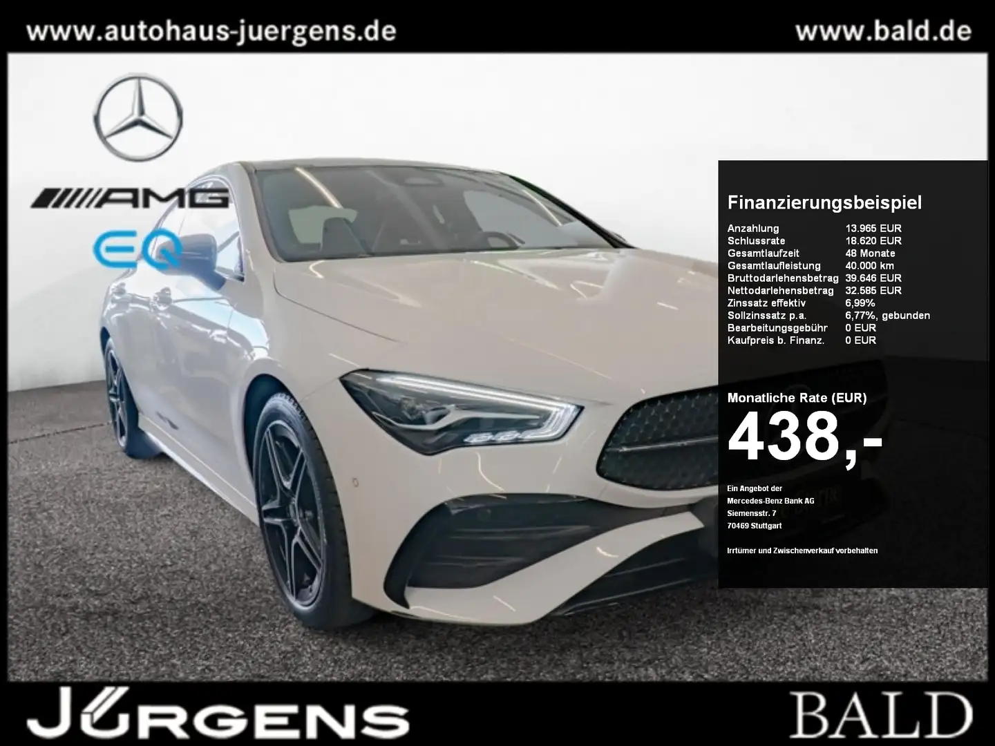 Mercedes-Benz CLA 250 4M Coupé AMG-Sport/LED/Pano/Night/Stdhz Blanc - 1
