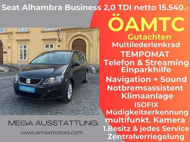 SEAT Alhambra Business 2,0 TDI DSG, Tempomat,  Multifunktions...