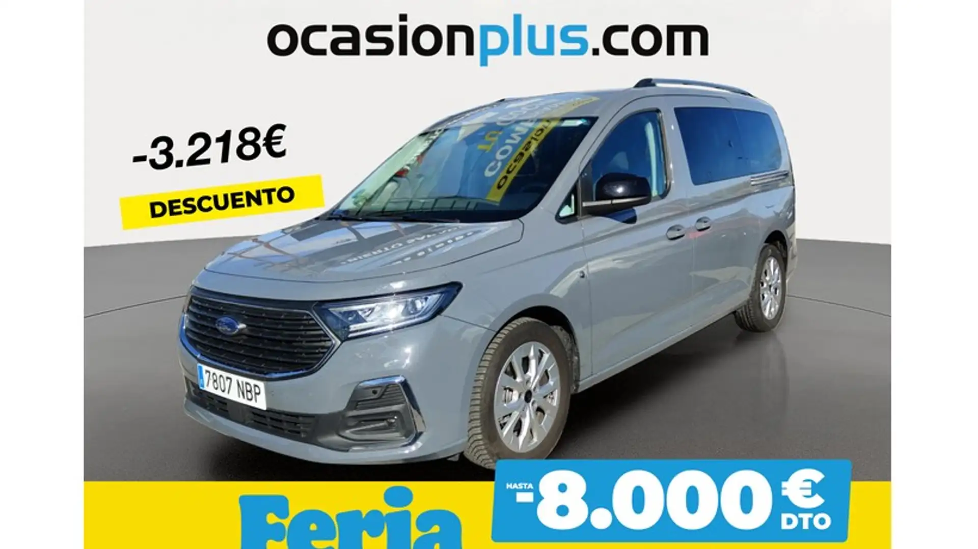 Ford Tourneo Connect Grand 2.0 Ecoblue LWB L2 Titanium 122 Aut. Gris - 1