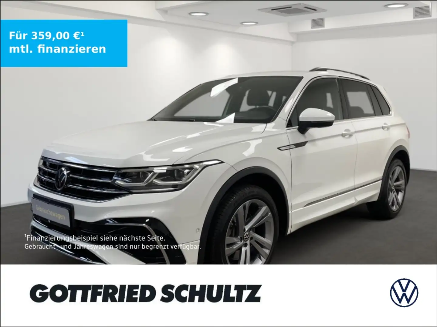 Volkswagen Tiguan 2.0 TDI DSG R-Line 4Motion Einparkhilfe Weiß - 1