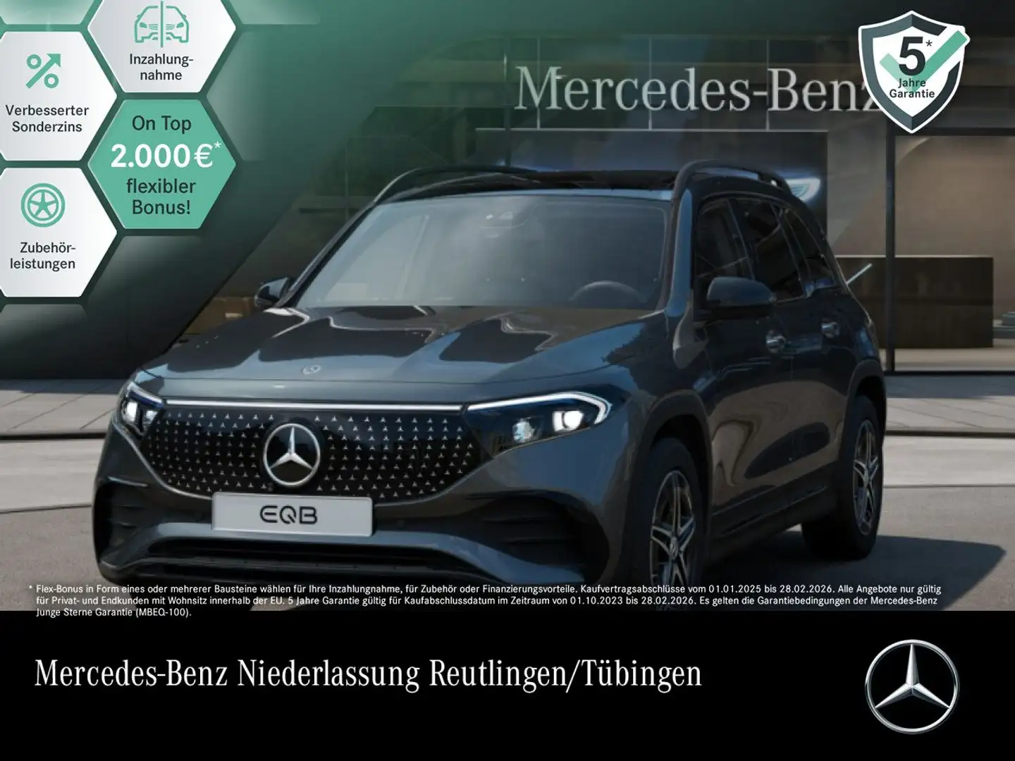 Mercedes-Benz EQB 250 AMG+NIGHT+PREMIUM+PANO+360+MEMORY+HUD+SPUR Grau - 1
