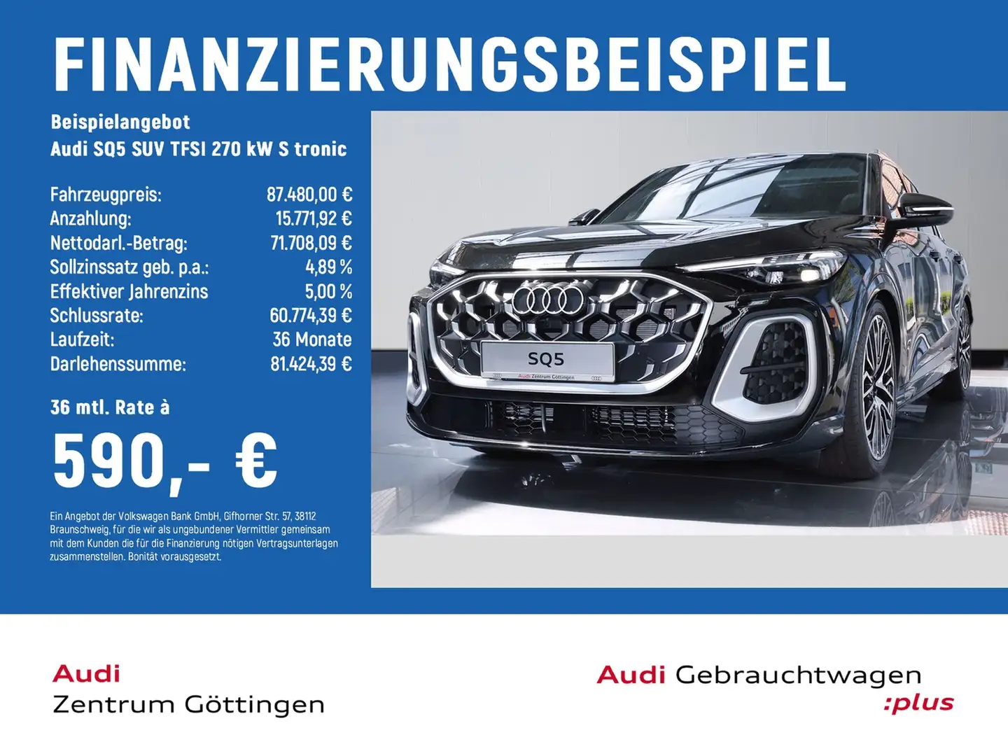 Audi SQ5 SUV TFSI 270 kW S tronic TECH PRO+PANO Noir - 2