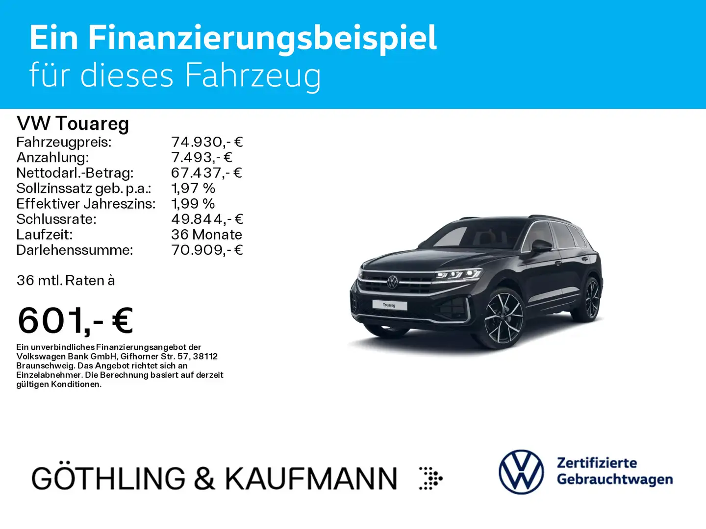 Volkswagen Touareg R-Line 4M 3.0TDI 210kW*PANO*AHK*360*22 Z Schwarz - 2