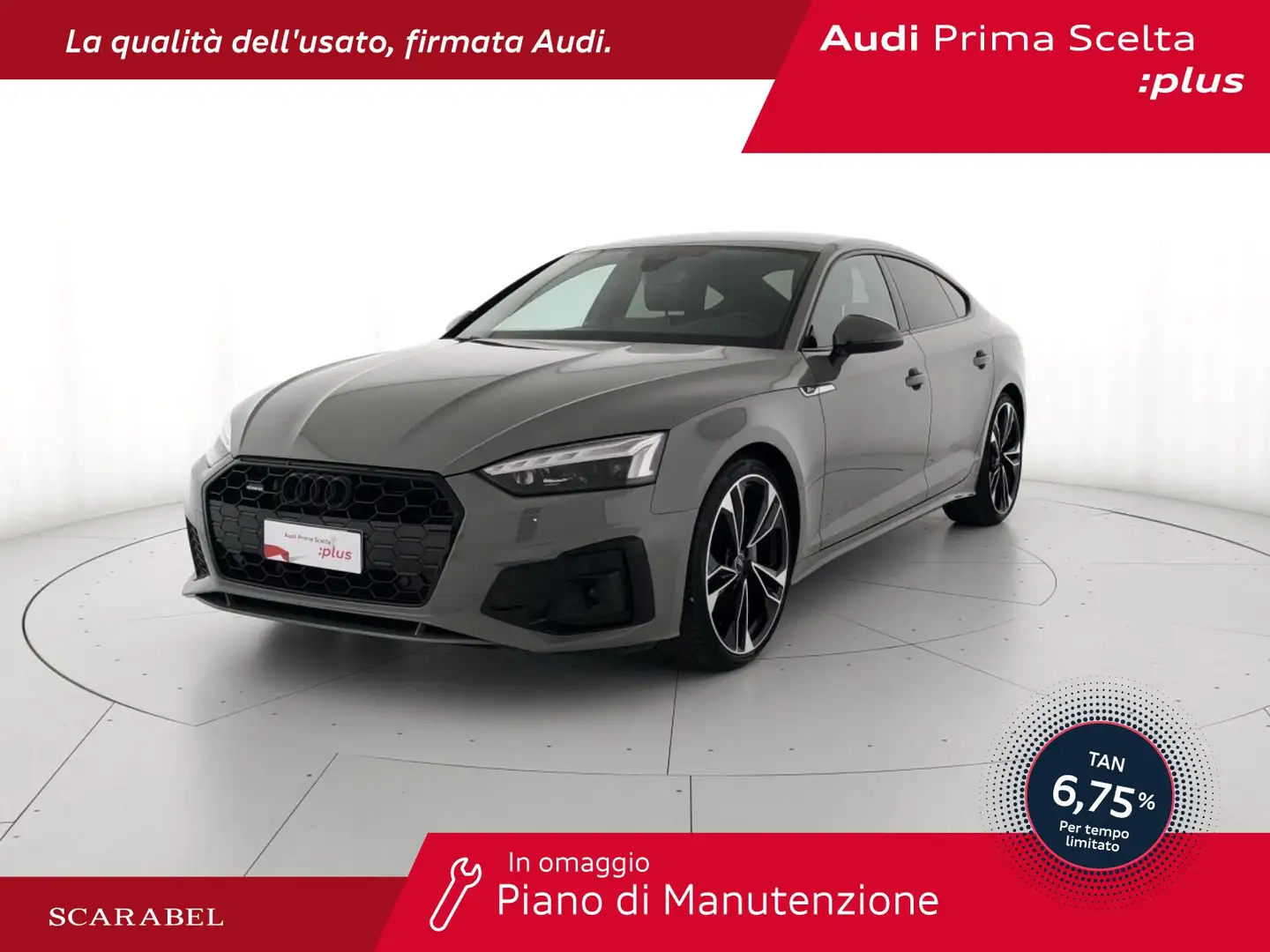 Audi A5 sportback 40 2.0 tdi mhev s line edition quattro 2 Grigio - 1