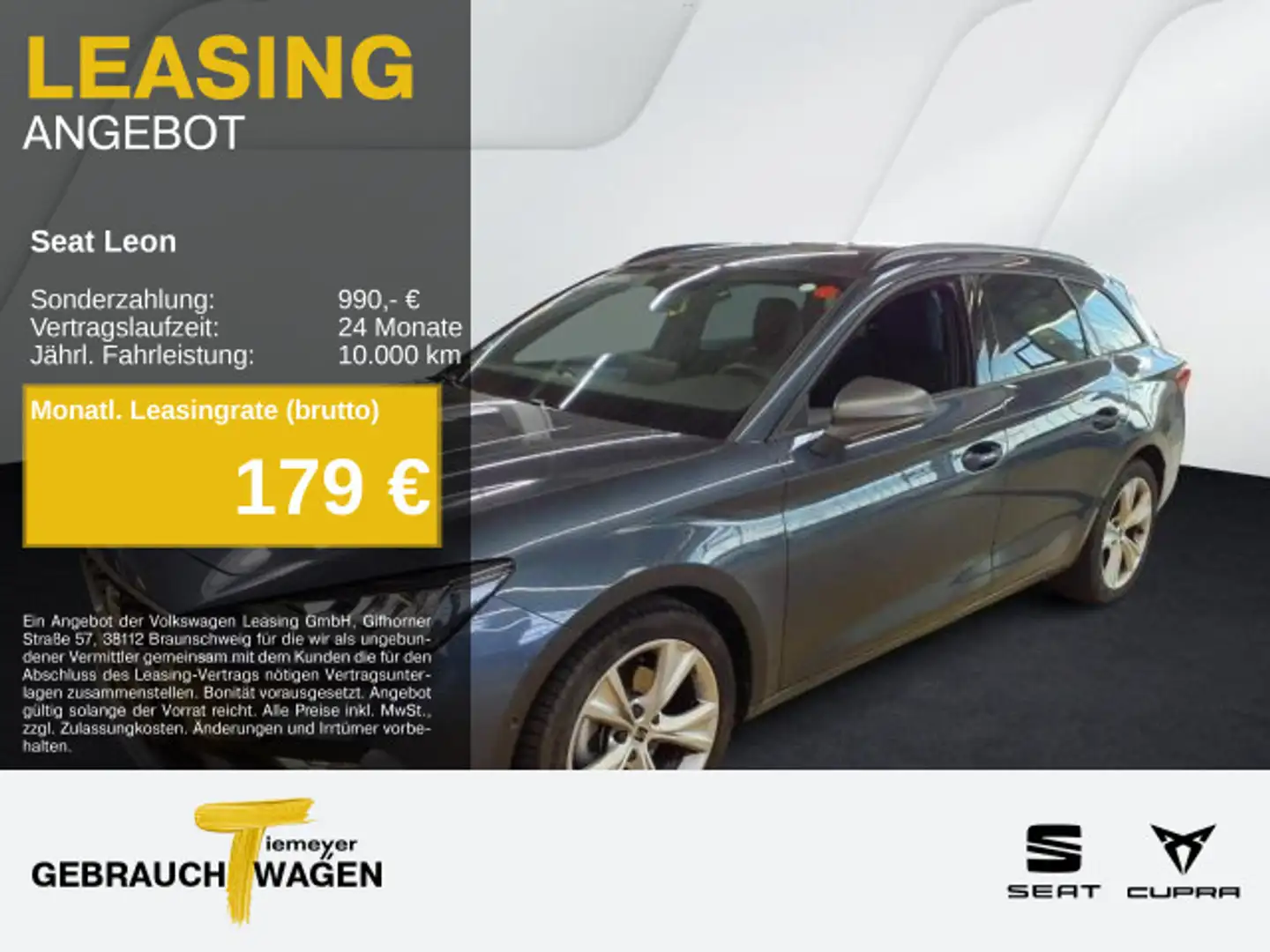 SEAT Leon Sportstourer 1.5 eTSI DSG FR SIDE-ASSIST PA Grau - 1