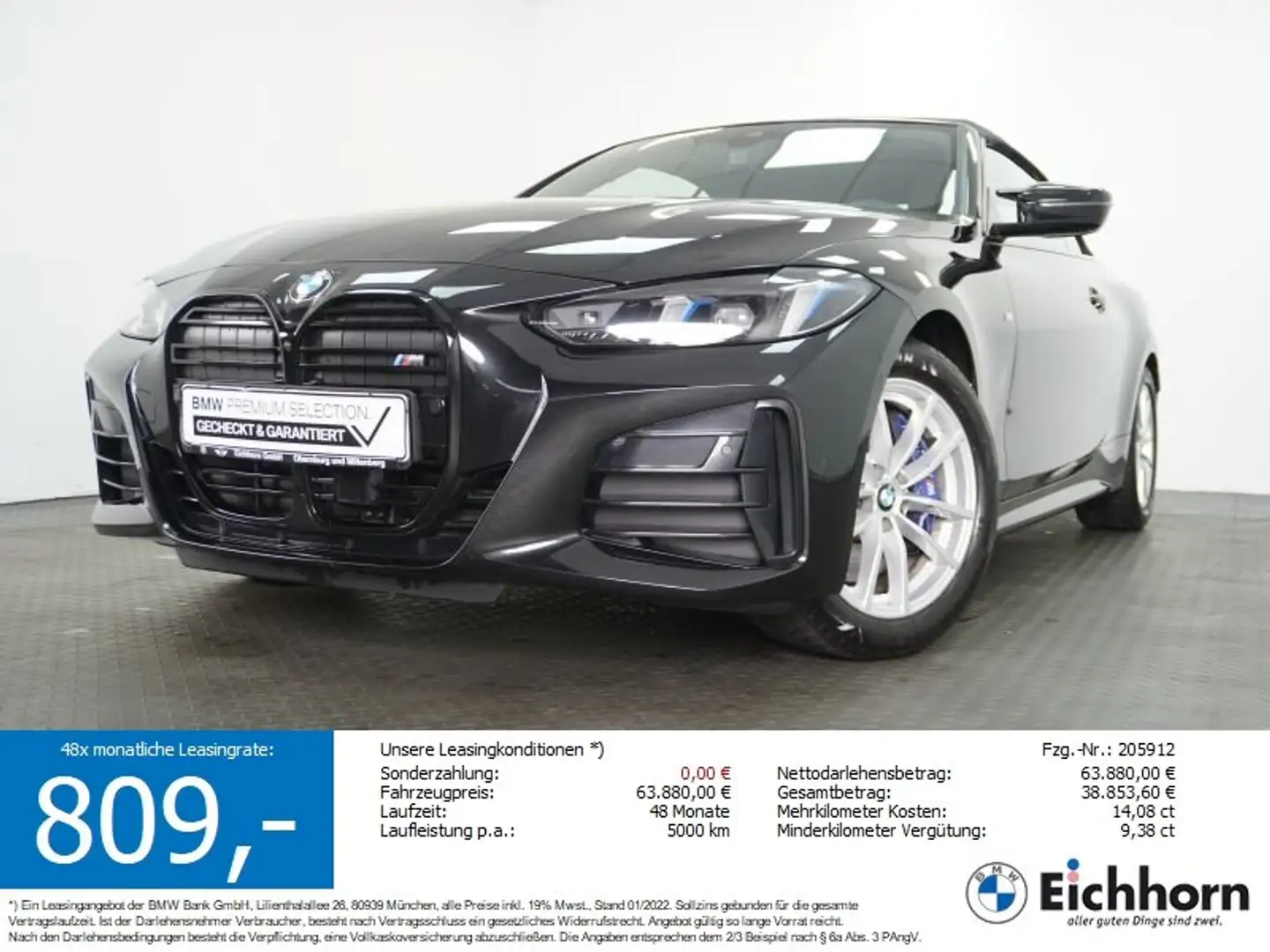 BMW 440 Mi xDrive Cabrio *STANDHEIZUNG.INNOPAKET Noir - 1