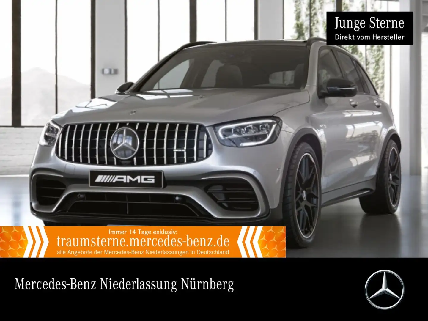 Mercedes-Benz GLC 63 AMG GLC 63 S 4M NIGHT+DRIVERS+PANO+360+AHK+LED+FAHRASS Silber - 1