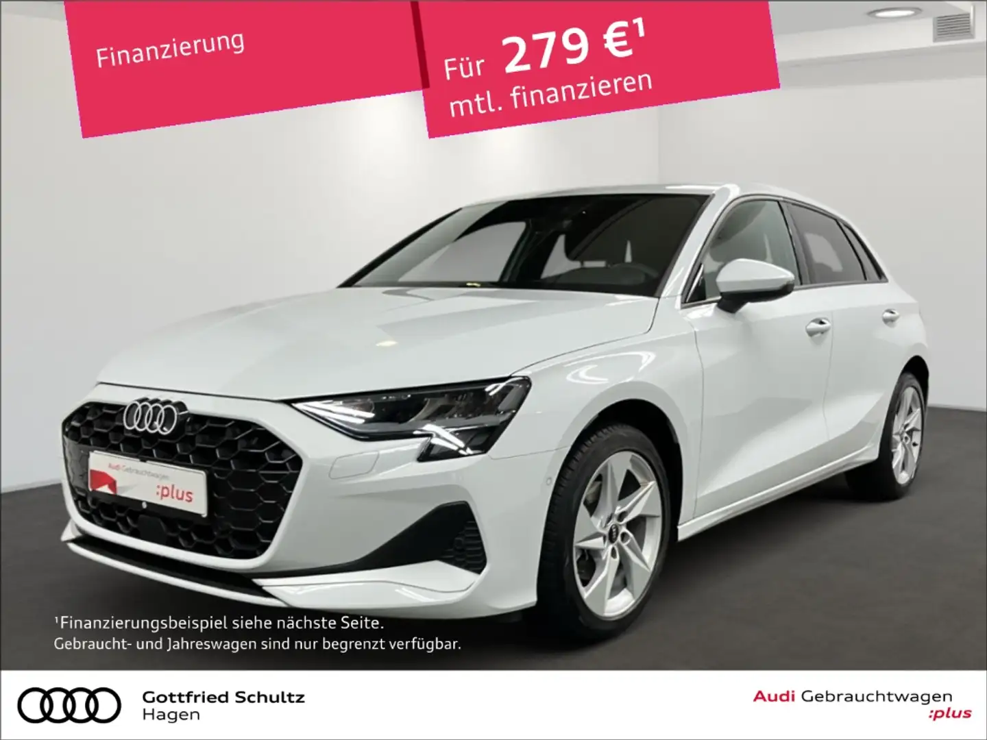 Audi A3 Sportback 30 TFSI S-tronic LED NAV SHZ DAB advance Weiß - 1