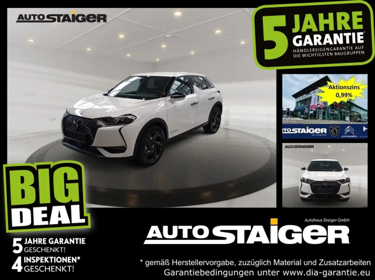 DS Automobiles DS 3 Crossback DS3 Crossback E-Tense Performance Line + Navi Weiß - 1
