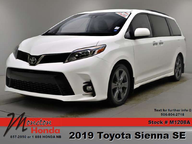 White 2019 Toyota Sienna Minivan Front-Wheel Drive 8-Speed Automatic
