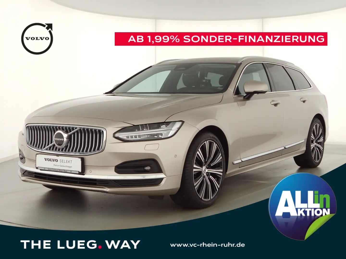 Volvo V90 B4 D Ultimate Bright+LED+DAB+4xSHZ+CarPlay+NAVI+ Gold - 1