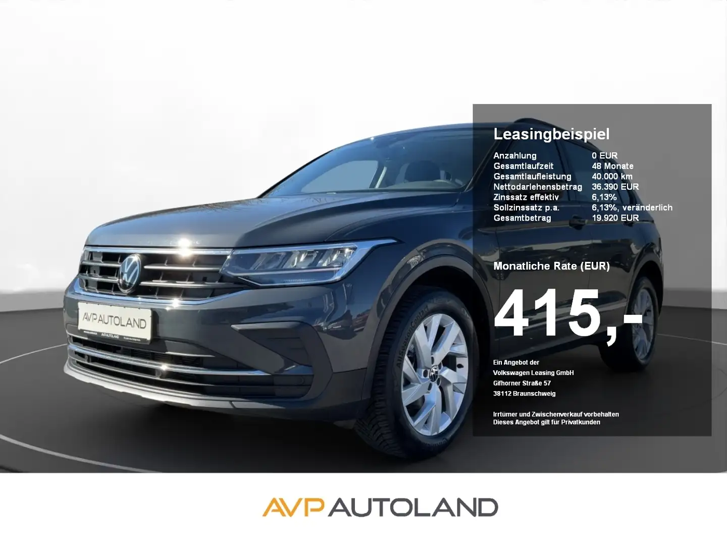 Volkswagen Tiguan 2.0 TDI DSG 4MOTION Life | AHK | NAVI | Gris - 1