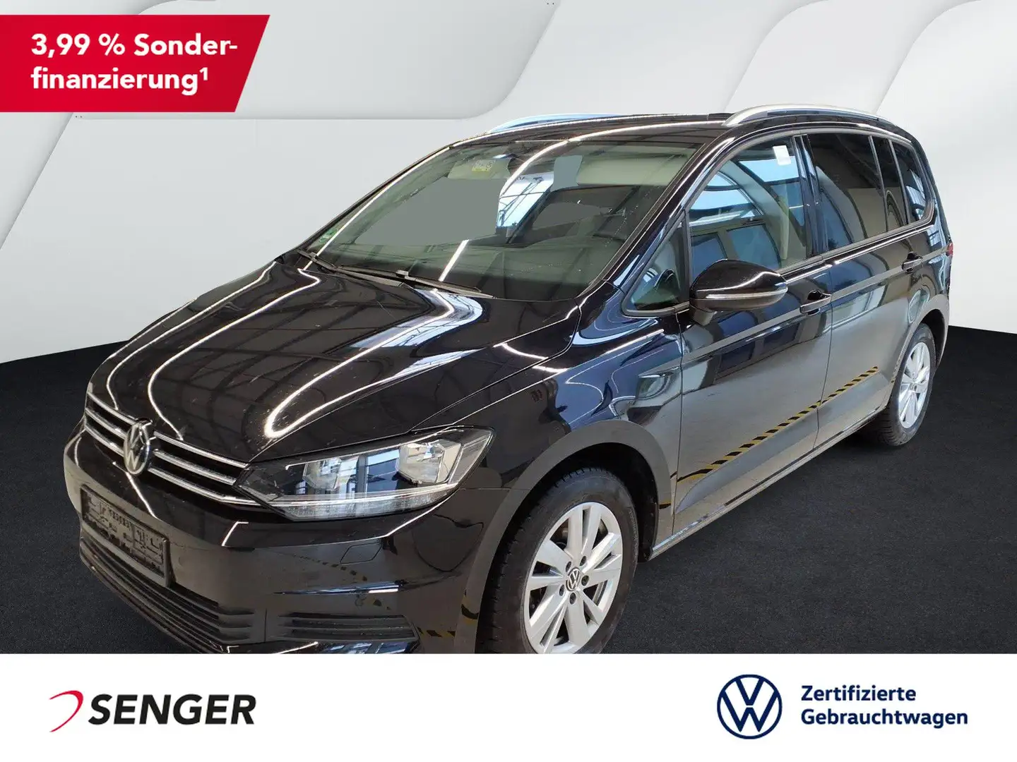 Volkswagen Touran 1.5 TSI Comfortline DSG Nav AHK PDC Schwarz - 1