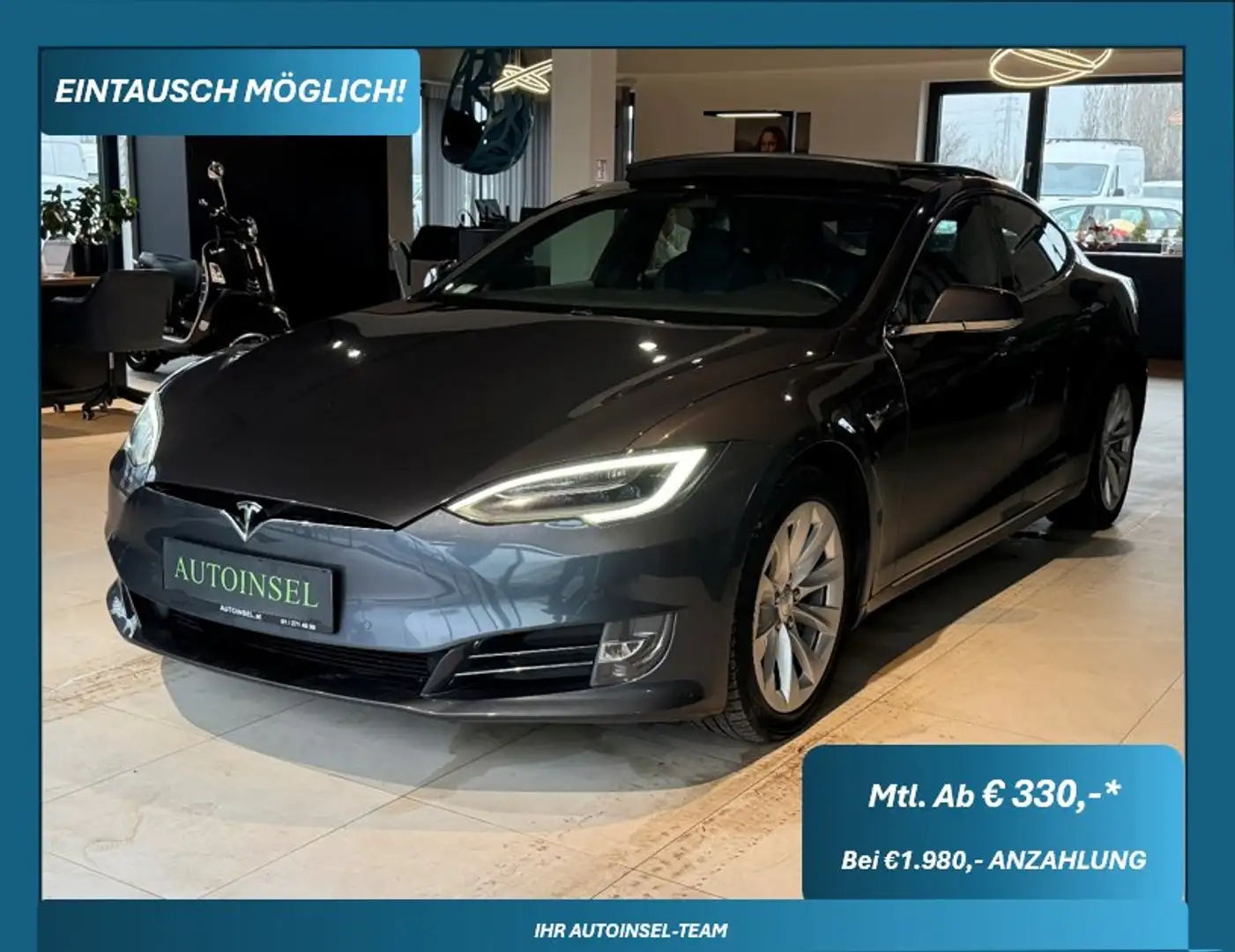 Tesla Model S Model S 75kWh Panorama+360 Kamera Grau - 1