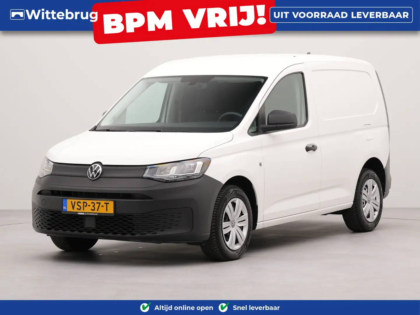 Volkswagen Caddy Cargo 2.0 TDI Comfort airco, zijdeur 90KW 12-2022 Wit - 1