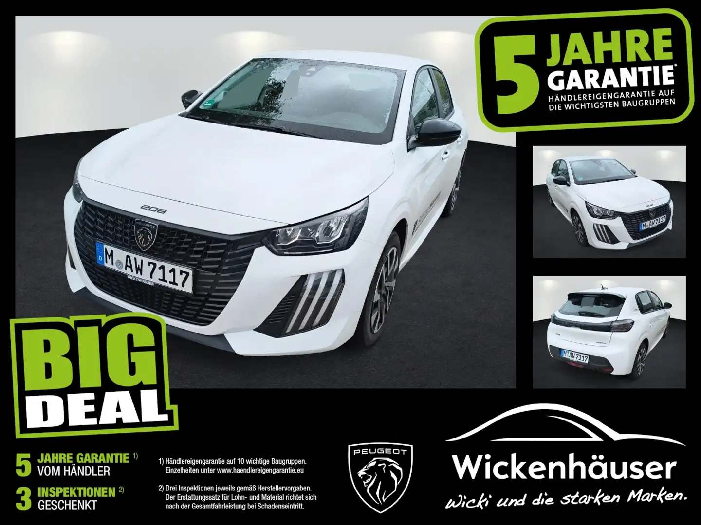 Peugeot 208 1.2 100 Automatik Style LED+SHZ+SpurH Weiß - 1