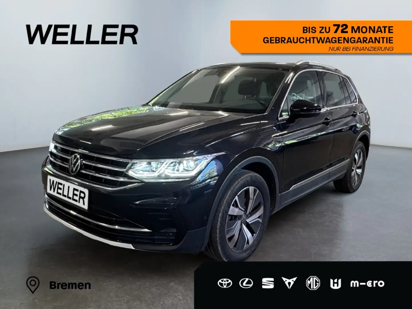 Volkswagen Tiguan 1.4 eHybrid DSG Elegance *Matrix*AHK*Pano* Zwart - 1