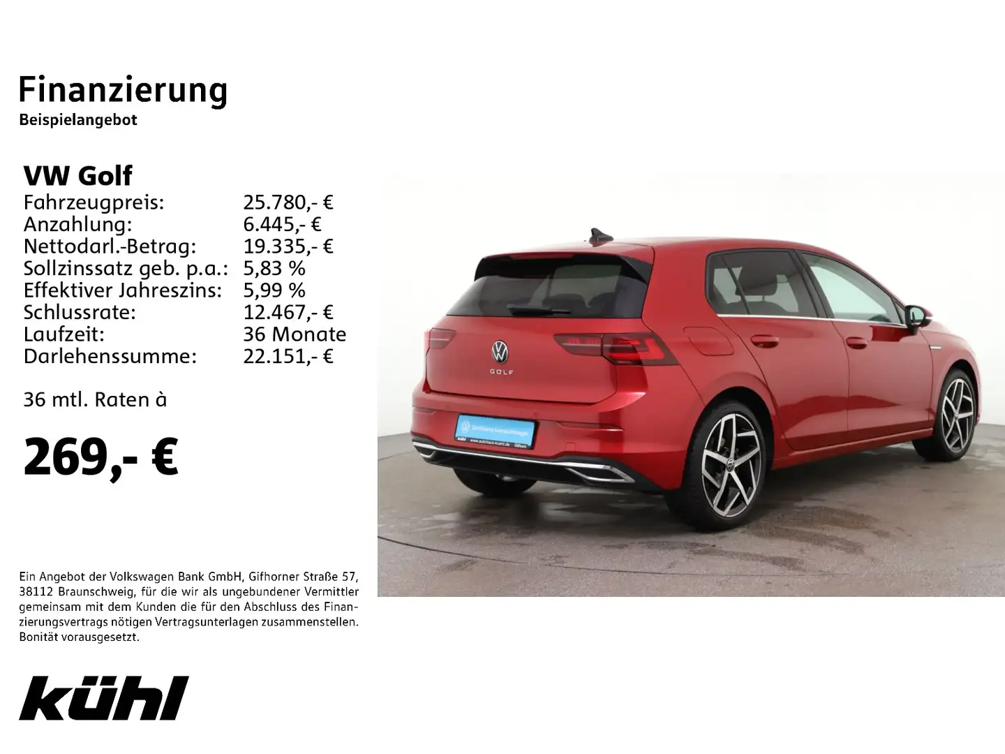 Volkswagen Golf VIII 8 1.5 TSI Style IQ.Light ACC Kamera Ap Rot - 2