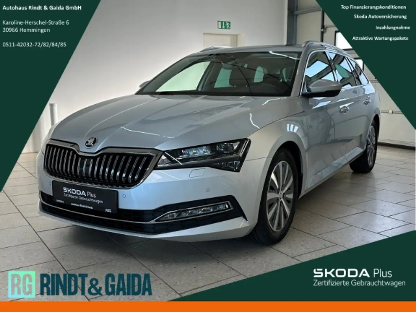 Skoda Superb Combi Premium 2.0TDI DSG Navi Pano Canton Silber - 1