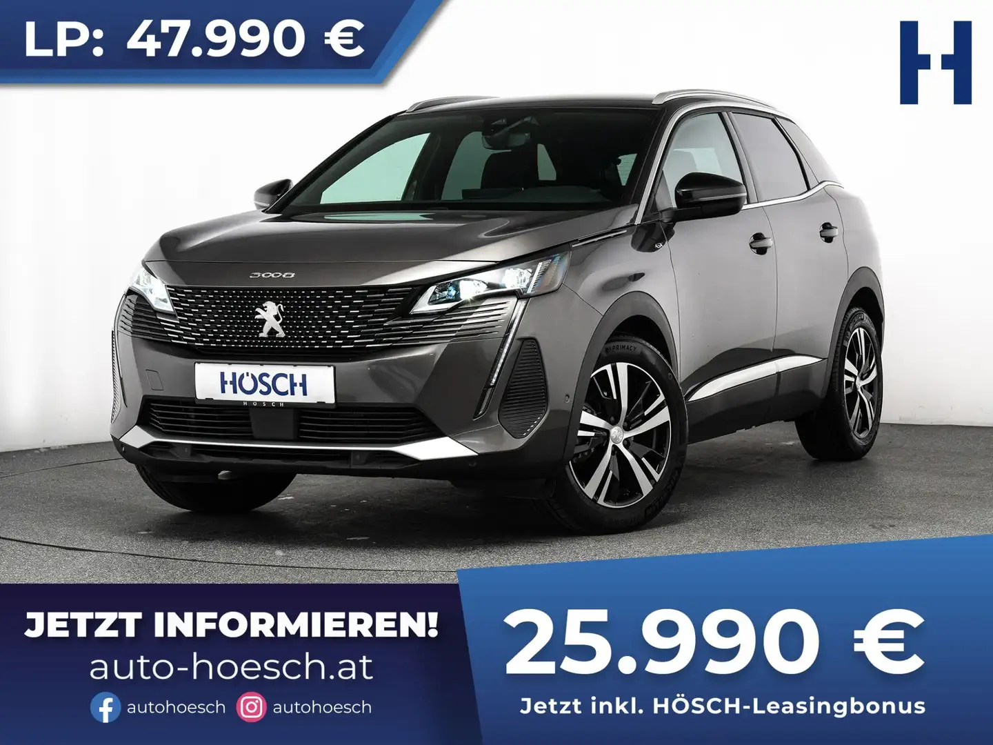 Peugeot 3008 SUV PureTech 130 GT Aut. WIE NEU -46% Grau - 1