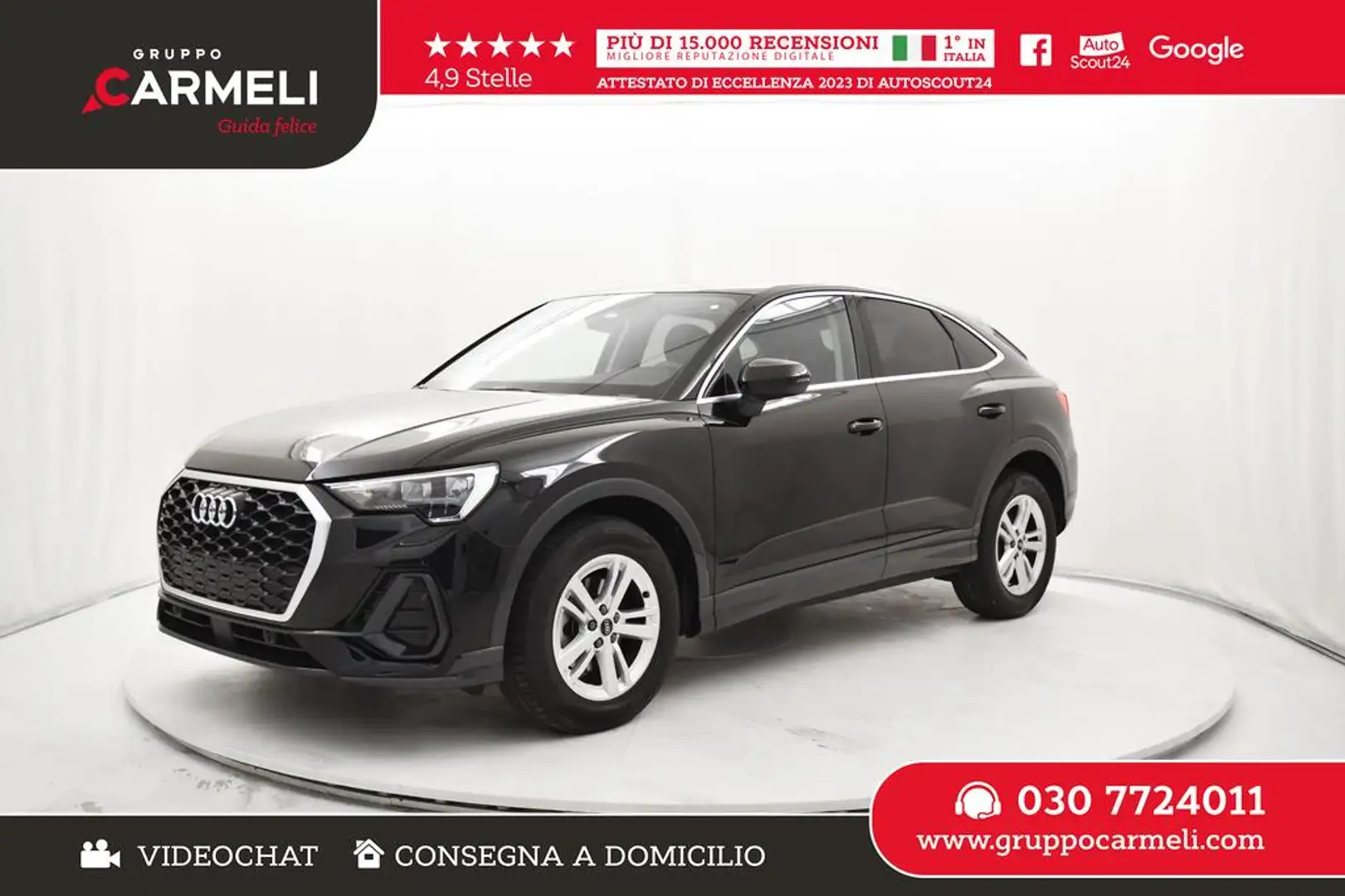 Audi Q3 Spb 35 Bz Cerchi 17,Acc,Led,Keyless,Aziendale Nero - 1