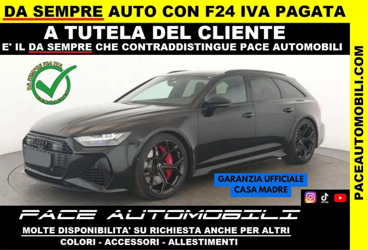 Audi RS6 DYNAMIC PERFORMANCE TETTO B&O PELLE BLACK PACK PDC