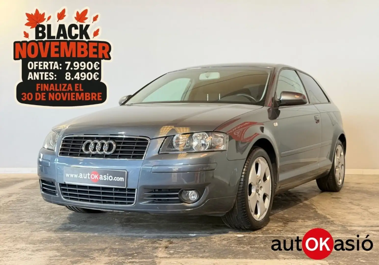 Audi A3 2.0 FSI Ambition Gris - 1