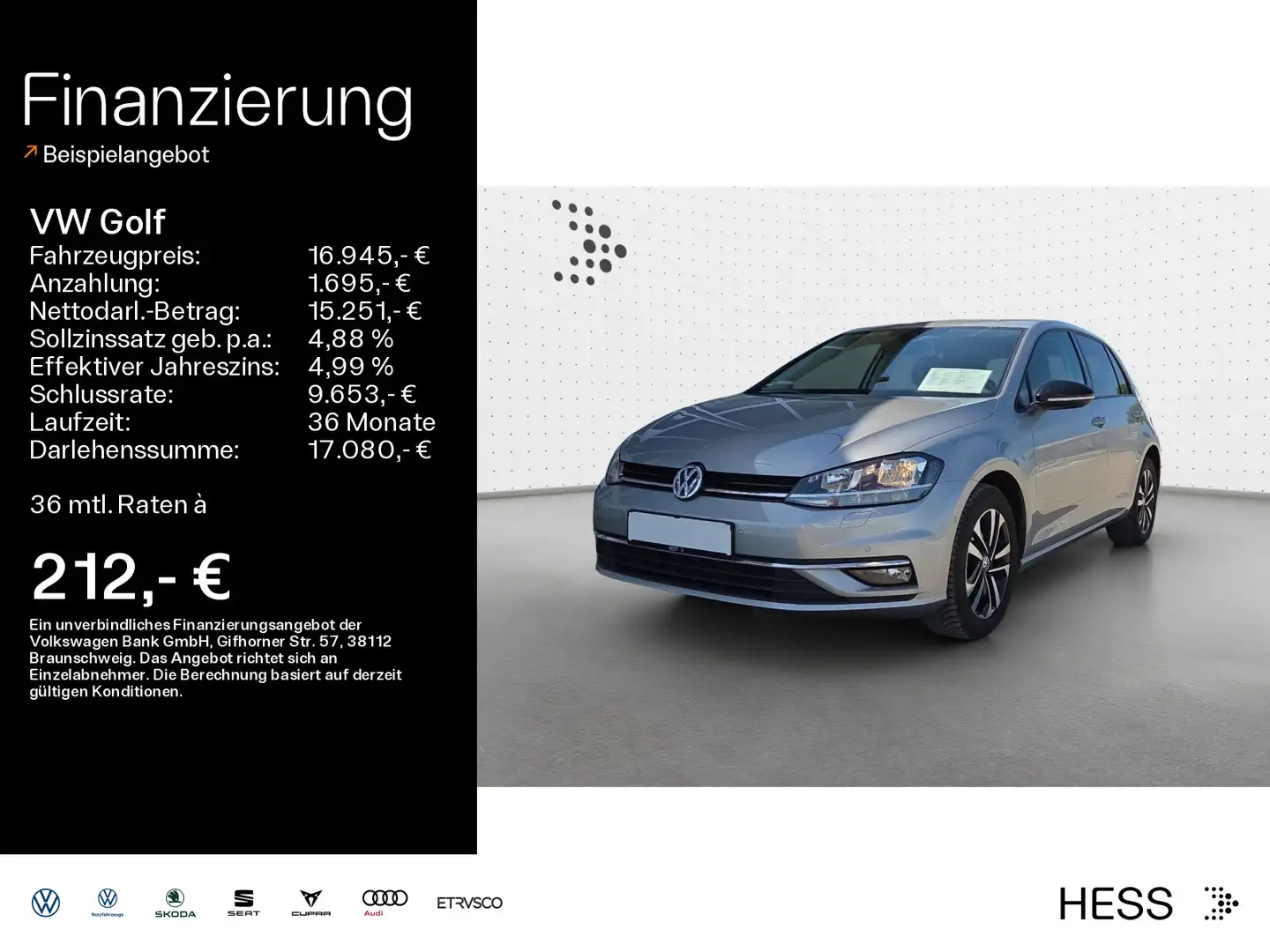 Volkswagen Golf VII 1.6 TDI IQ.DRIVE, Navi*ACC Argent - 1