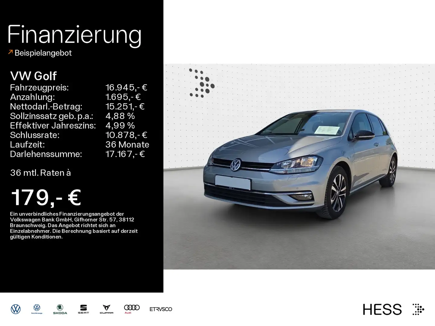 Volkswagen Golf VII 1.6 TDI IQ.DRIVE, Navi*ACC Plateado - 1