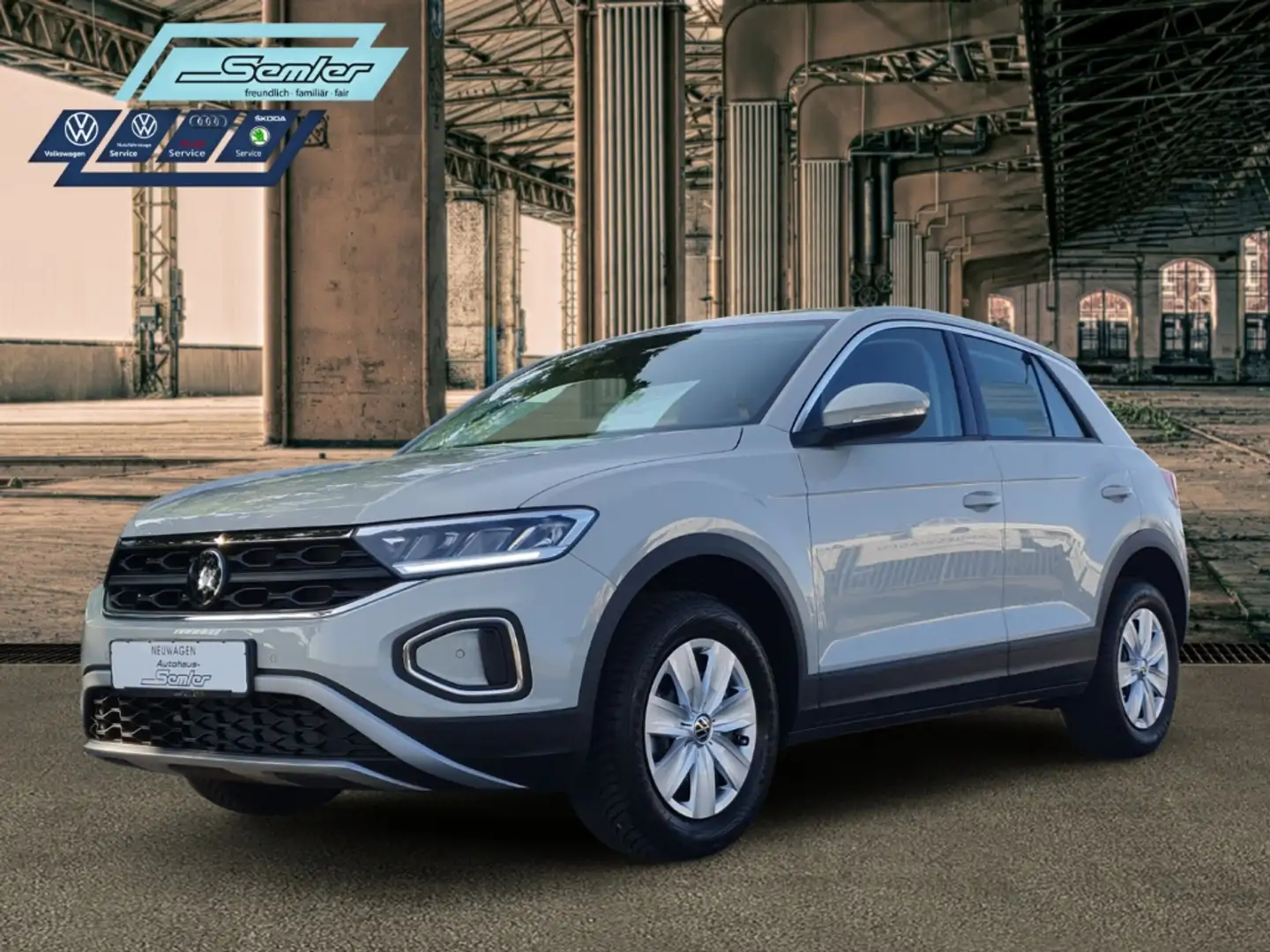 Volkswagen T-Roc 1.0l TSI 85kW 6-Gang LED SHZ APP PDC Grau - 2