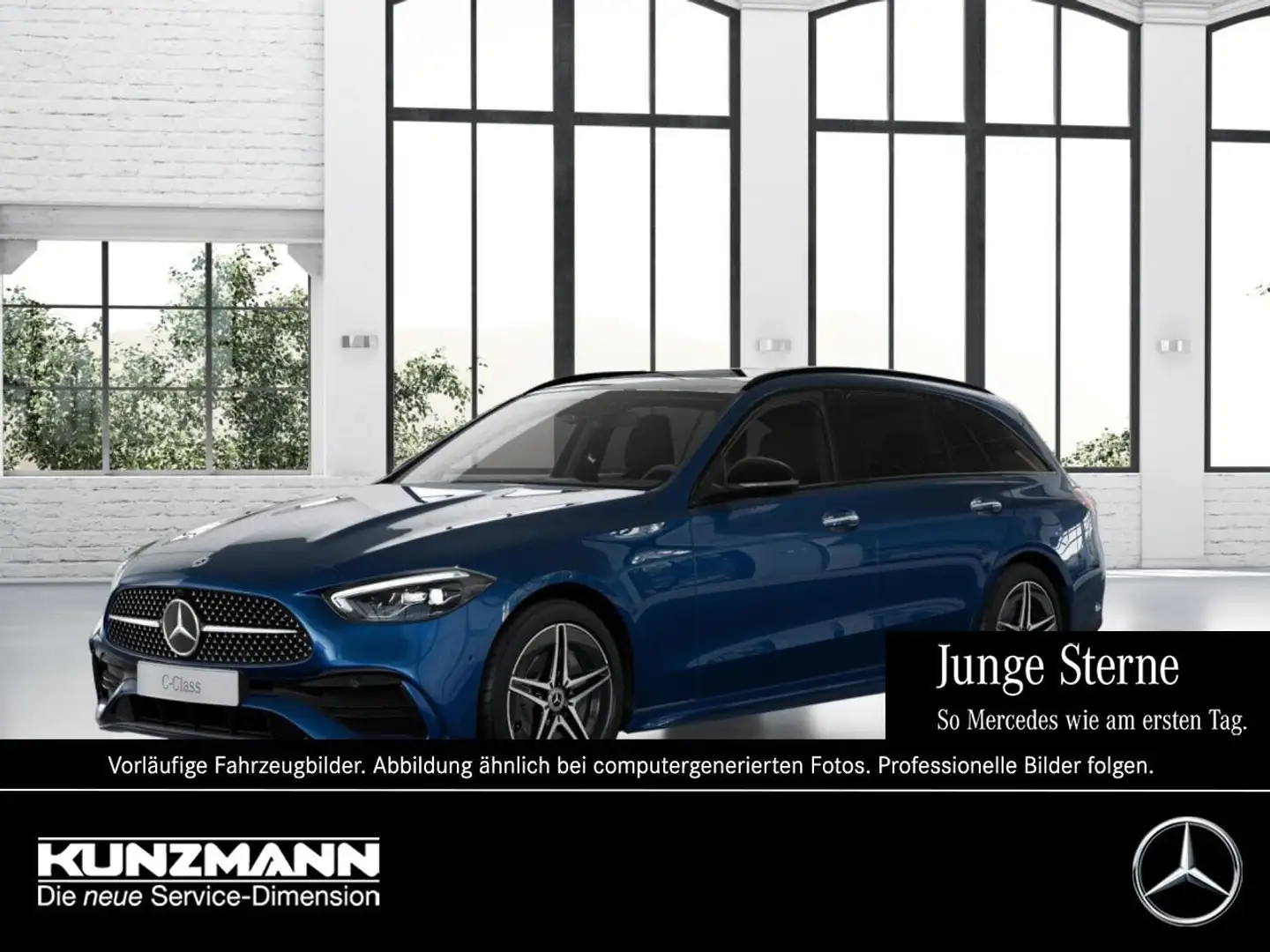 Mercedes-Benz C 300 e T AMG Night Distronic Panorama Head-Up Blau - 1