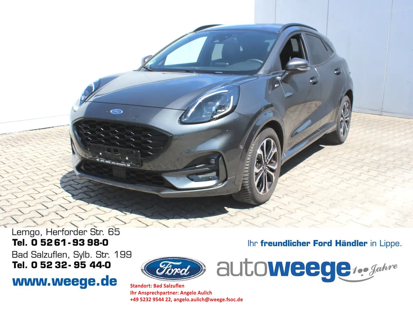 Ford Puma ST-Line X 1,0 EcoBoost Mild Hybrid Grau - 1