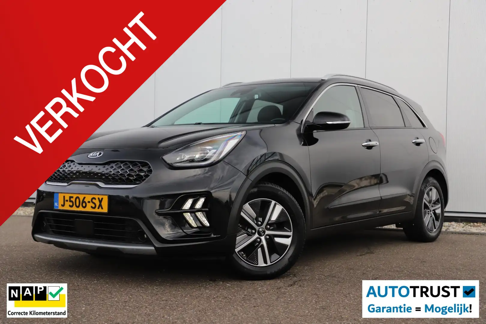 Kia Niro 1.6 GDi Hybrid DynamicPlusLine Leder Stuur & Stoel Zwart - 1