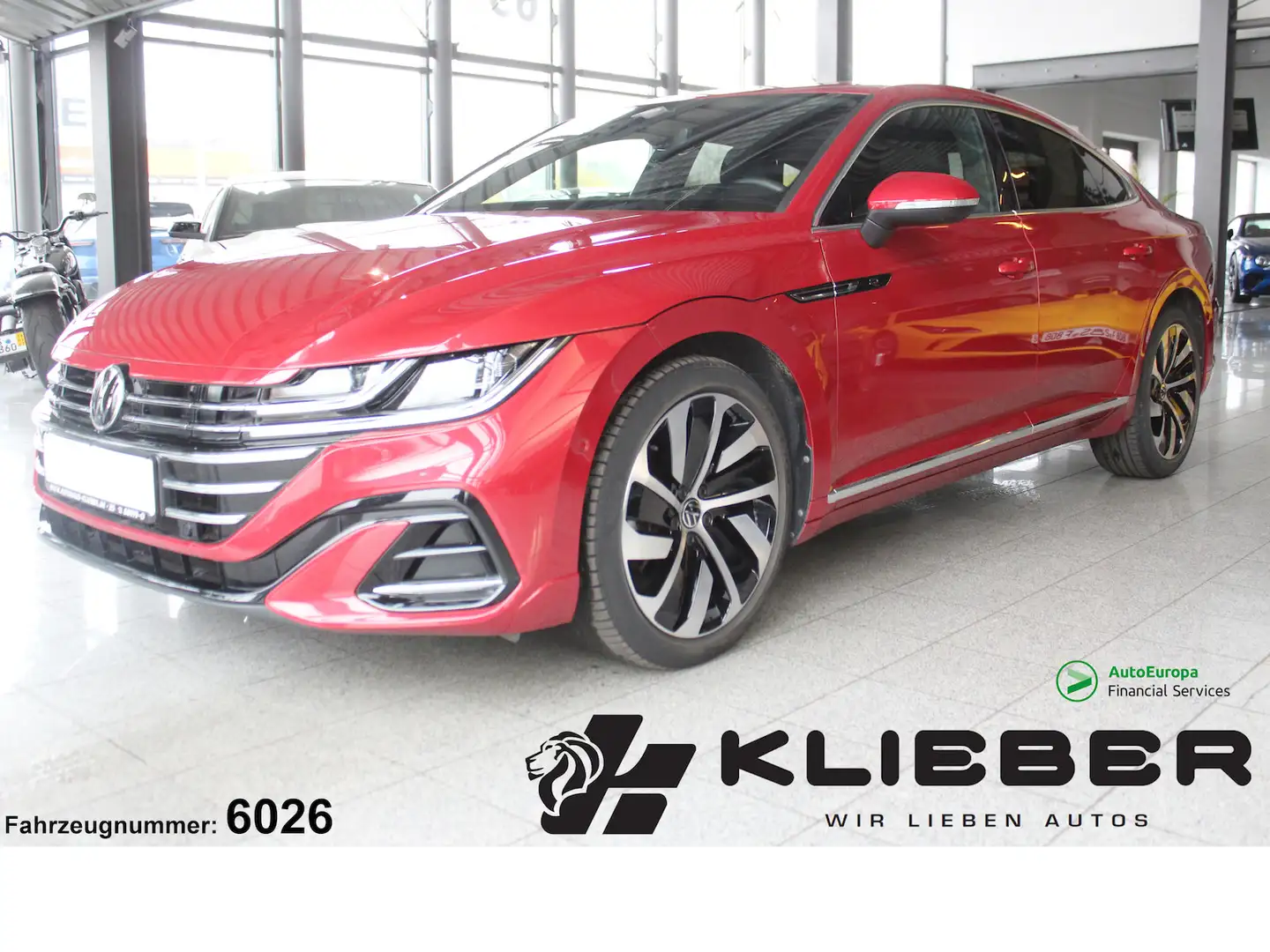 Volkswagen Arteon 1.4 eTSI DSG R-Line H-UP*360°*NAV*KEY*ACC Rot - 1