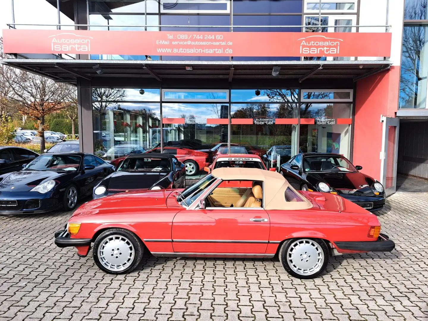 Mercedes-Benz 560 SL - toporiginal, KD neu, H-KZ Rot - 1