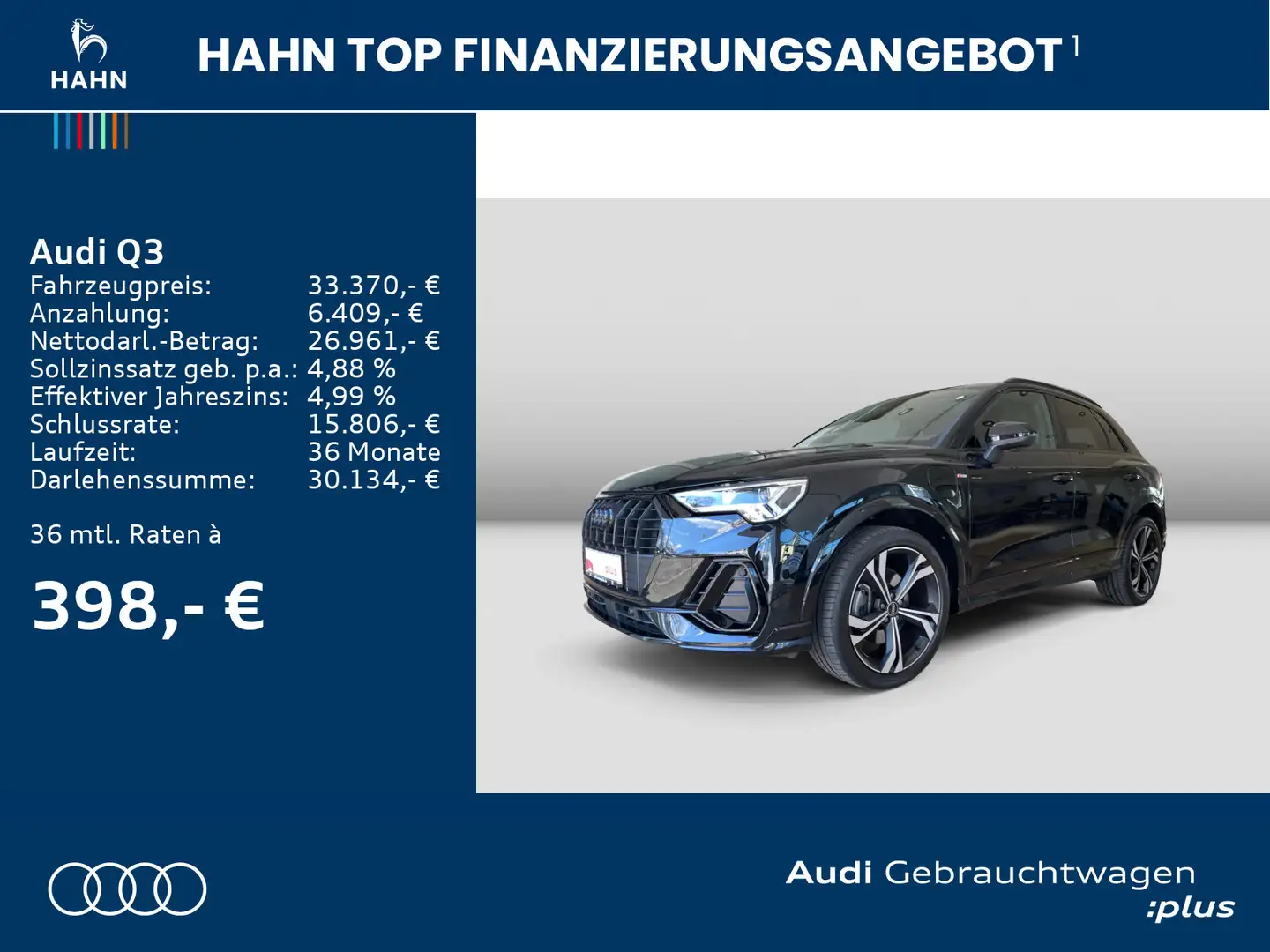 Audi Q3 45TFSIe S-tronic S-line LED Virtual Carplay Nero - 2