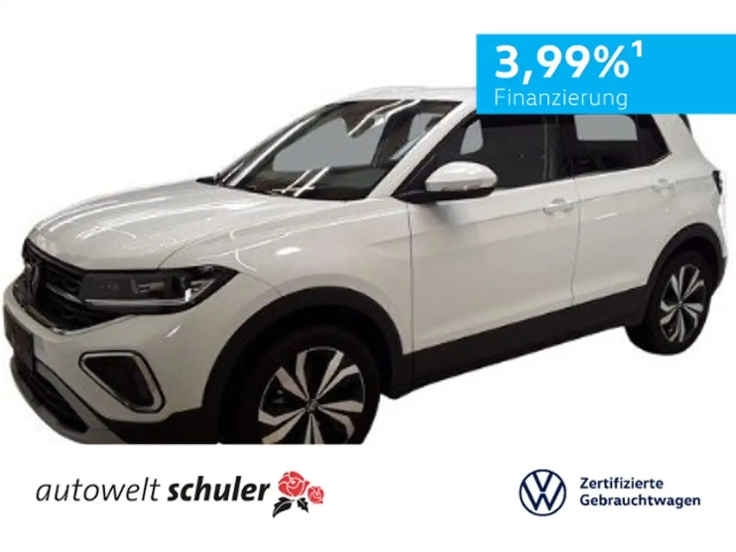 Volkswagen T-Cross 1,0 TSI DSG Style Kamera AHK Weiß - 1