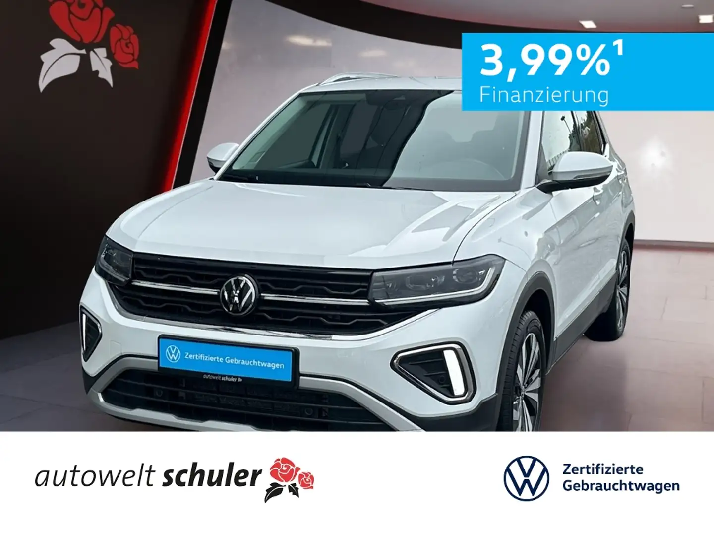Volkswagen T-Cross 1,0 TSI DSG Style Kamera AHK Weiß - 1
