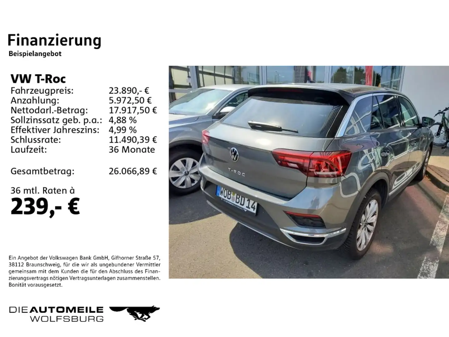 Volkswagen T-Roc 1.5 TSI Sport Rückfahrkam/LED/Navi Grau - 2