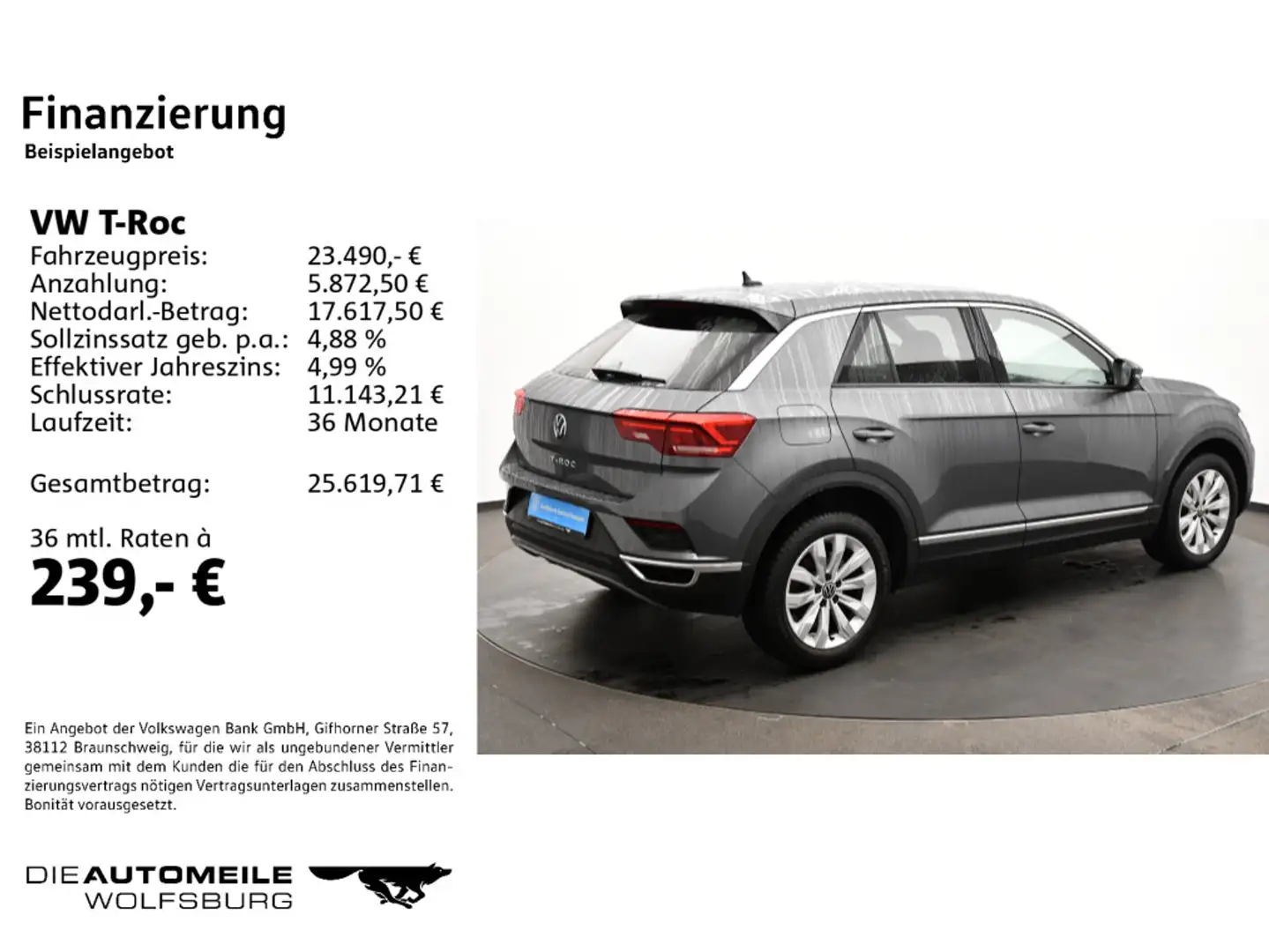 Volkswagen T-Roc 1.5 TSI Sport Rückfahrkam/LED/Navi Gris - 2
