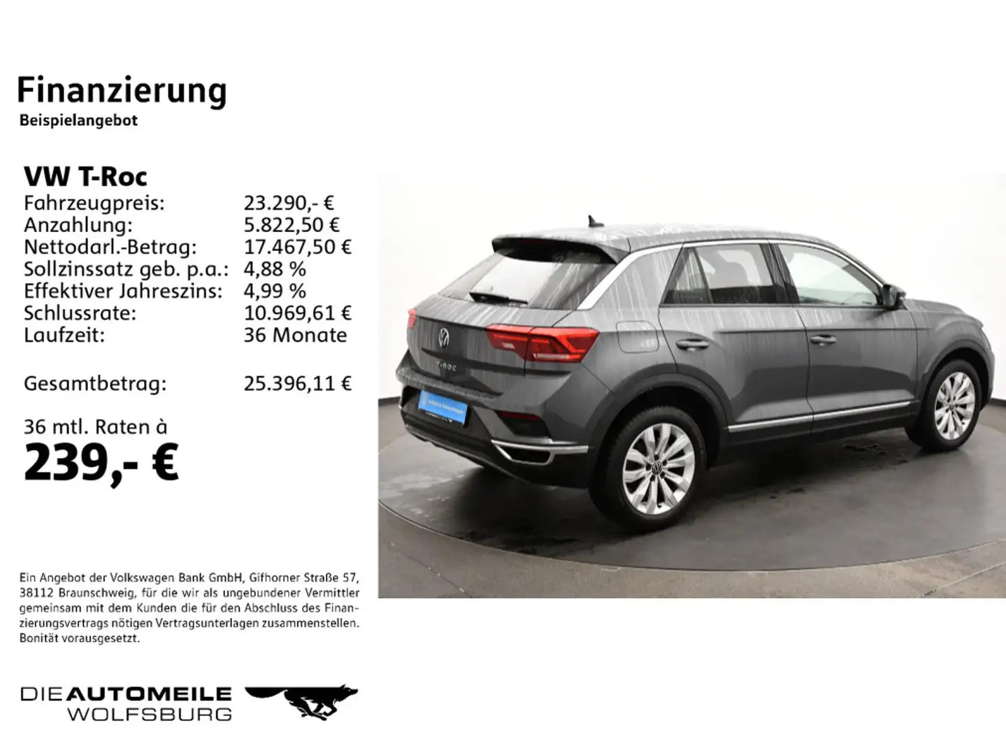 Volkswagen T-Roc 1.5 TSI Sport Rückfahrkam/LED/Navi Grau - 2