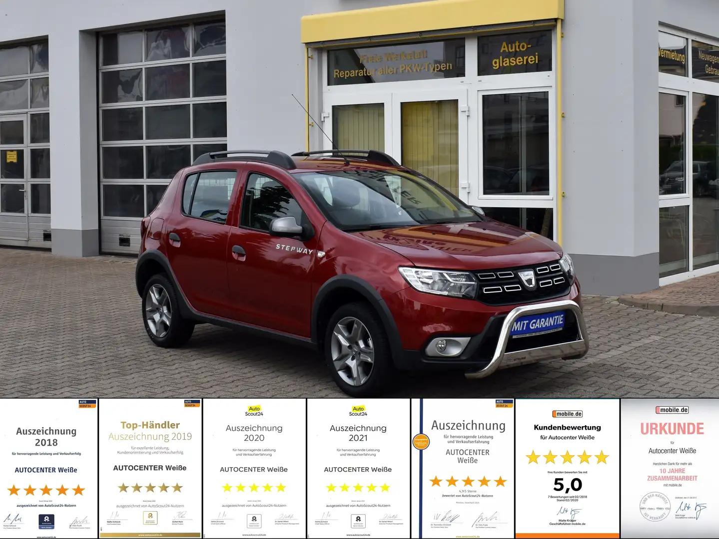 Dacia Sandero Stepway Essential TÜV-Neu Szhg GARANTIE Rot - 1