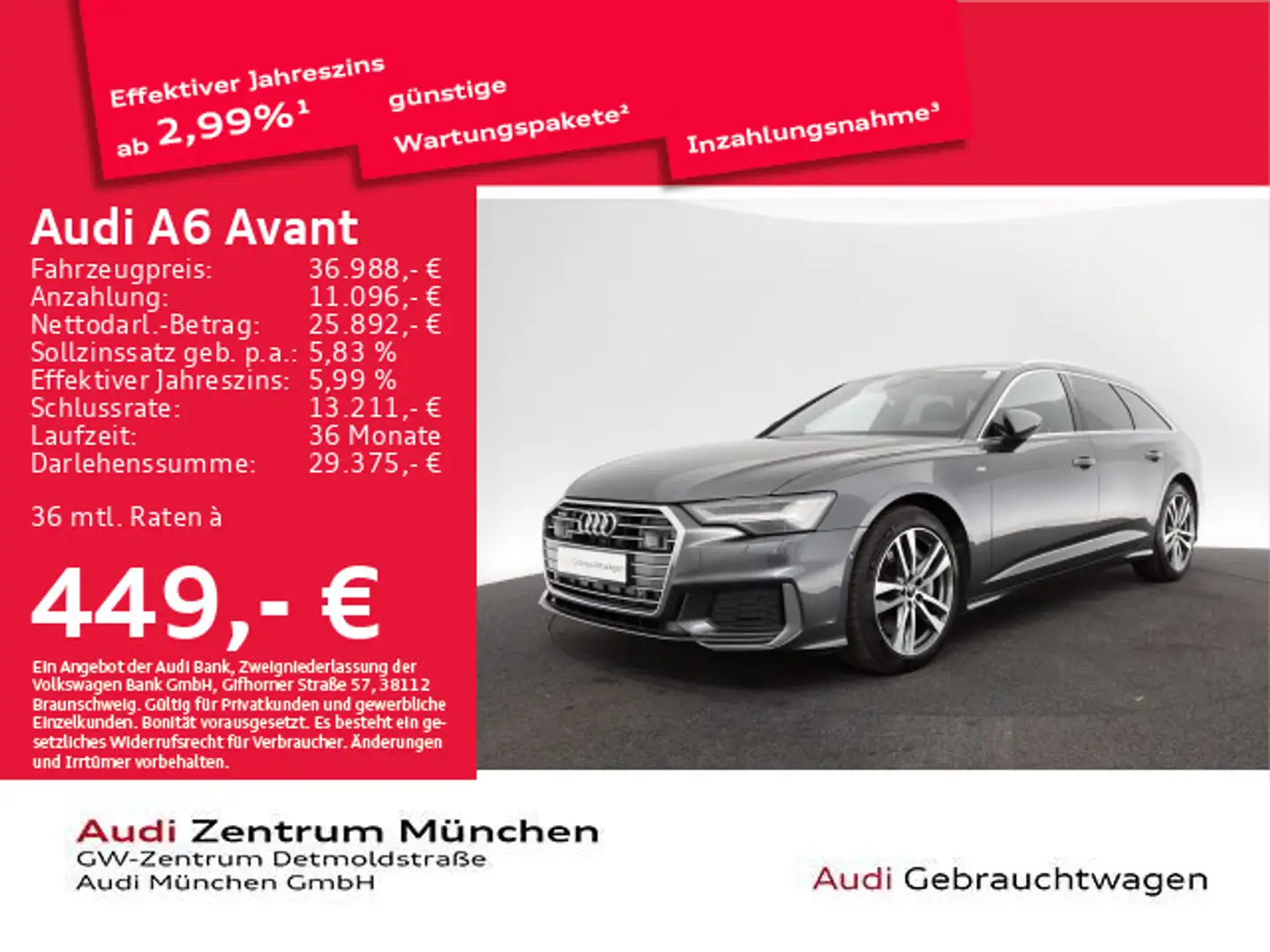 Audi A6 50 TFSI e sport S line B&O/HD-Matrix/Hu Grijs - 1