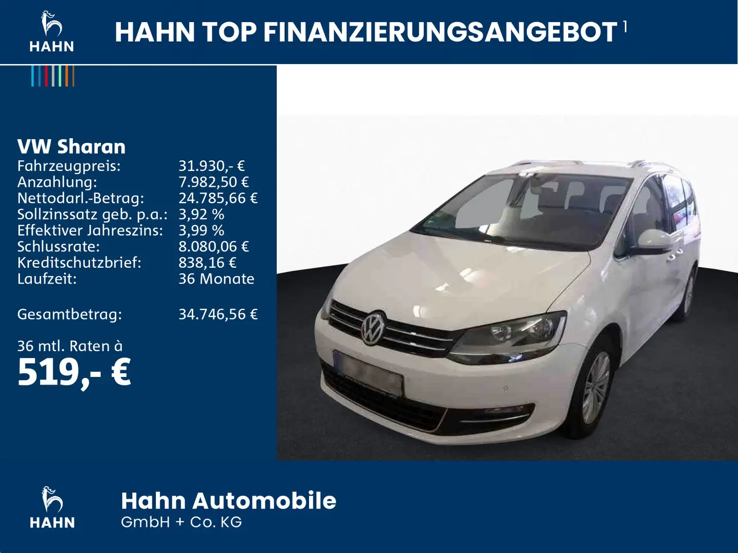 Volkswagen Sharan 1.4TSI DSG Highline 7-Sitze Cam Standheiz Weiß - 2
